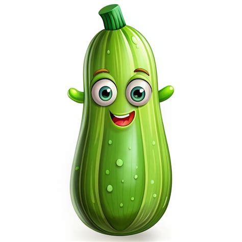 Um pepino com um rosto e olhos nele | imagem Premium gerada com IA