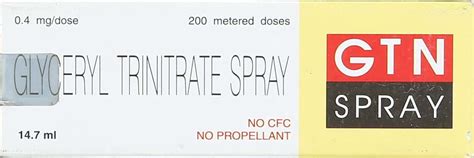 Buy Gtn 0.4 MG Mouth Spray (200) Online & Save Up to 24% at PharmEasy