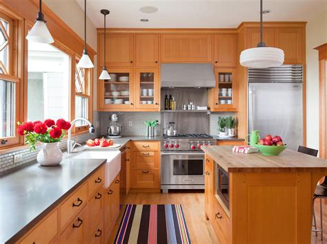 Vintage Orange Kitchen Cabinets Design Ideas
