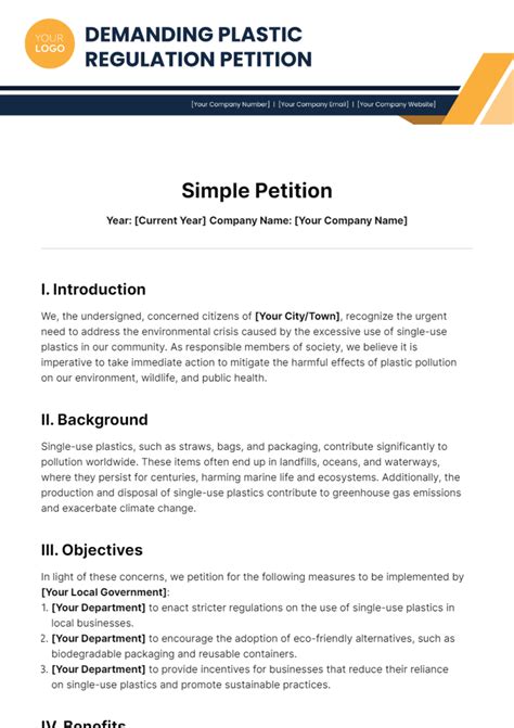 Image result for Example of Petition Format