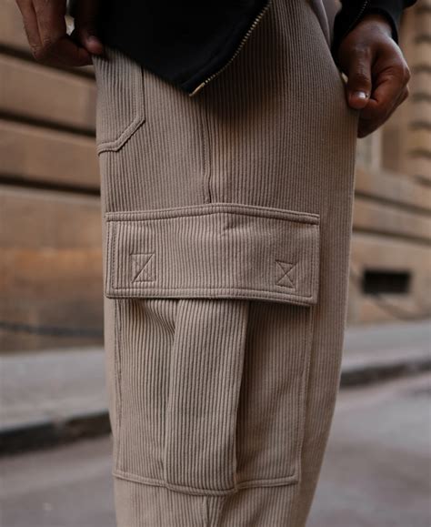Beige Cargo Pocket Baggy Fit Track Pant – Powerlook