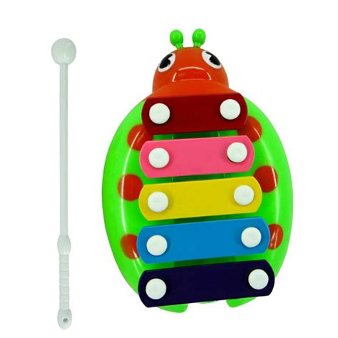 5 Notes Glockenspiel Xylophone Kids Preschool Percussion Party Toy Gre ...