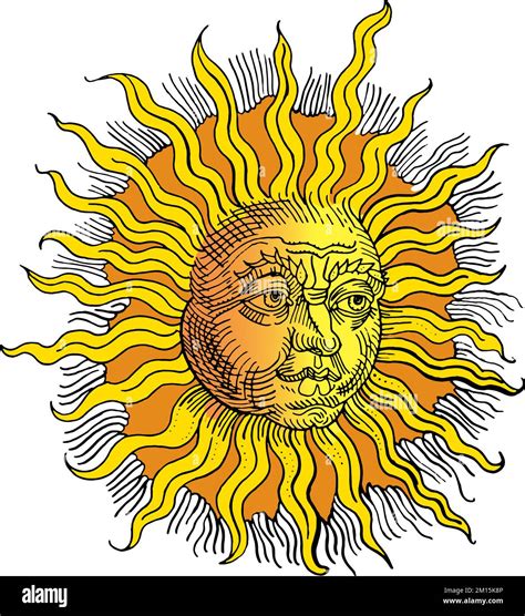 Ancient sun face Stock Vector Images - Alamy