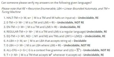 Decidable problems concerning Turing machine - GATE Overflow