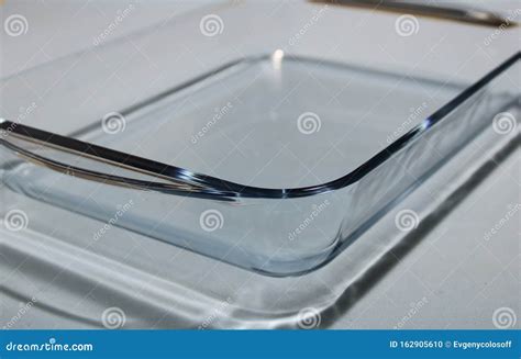 Glass Baking Sheet for Frying Food in the Oven. Stock Photo - Image of ...