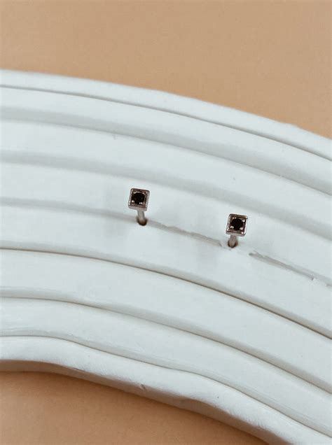 Mini Kappu Square Studs in Silver Tone – Shop Lune