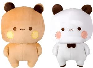 tinytotem Bubu Dudu Brown White Teddy Bear Soft Toy Gift for Kids,Girls ...