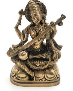 Bhunes Brass Saraswati Idol| Brass Saraswati Statue| Goddess Saraswati ...