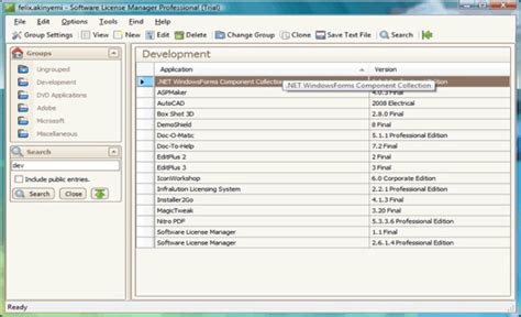 Image result for Software License Manager GUI
