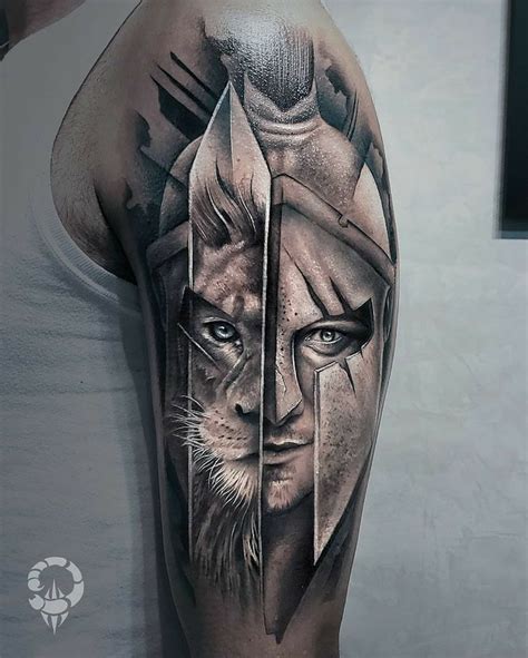lion warrior tattoo ideas
