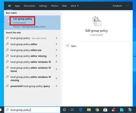 Local Computer Policy Settings 的图像结果