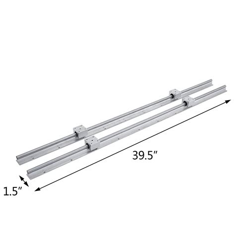 Buy BuoQua SBR12-1000mm Linear Rail 2xLinear Slide Rail and 4xSBR12 UU ...