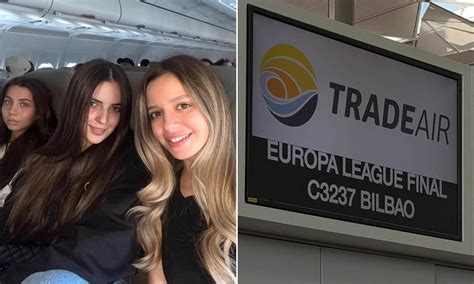 Europa League final: Tottenham WAGs pictured flying out to Bilbao ahead ...
