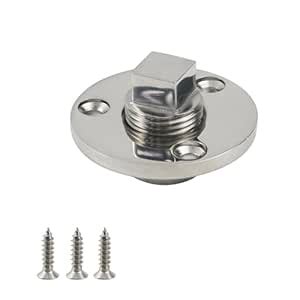 Semetall 316 Stainless Steel Boat Drian Plug Kit,1/2" Boat Male Plug ...