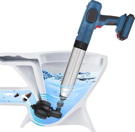 Electric Plunger Toilet High Pressure Air Drain Plunge Blaster Gun ...