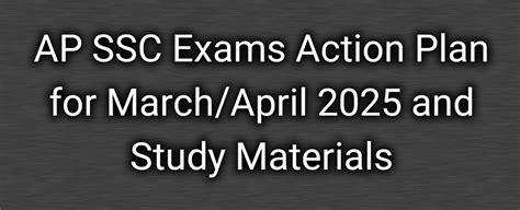 AP SSC Exams Action Plan for March/April 2025 and Study Material ...