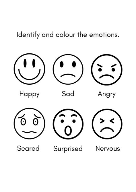 Feeling Worksheet 的图像结果