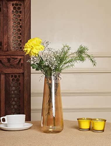 TIED RIBBONS Decorative Glass Vase for Flower Plants Home Decor Office ...