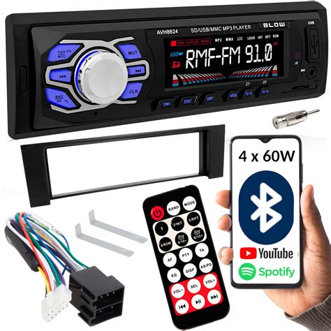 RADIO SAMOCHODOWE BLUETOOTH RDS USB SD AUX 4 x 60 WATT AUDI A4 B6 B7 ...