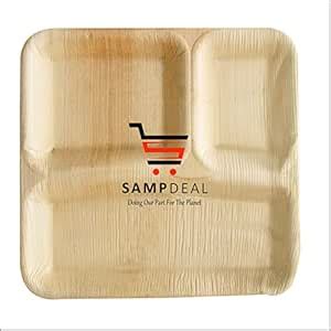 Buy SAMP DEAL Natural Biodegradable Tray - Soak Free 100% Compostable ...