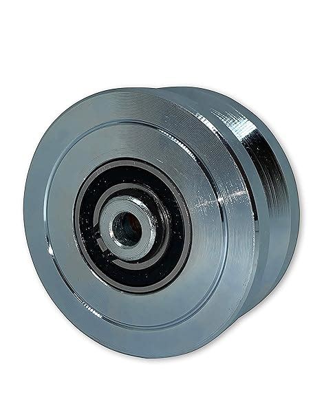EG096 Slide Gate Wheel 4” V-Groove Solid Steel Sliding Wheel Bearing ...