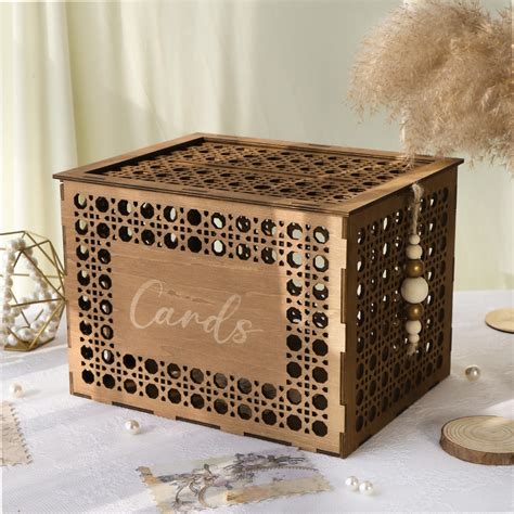 Amazon.com: OurWarm Wedding Card Box for Party, Vintage Gift Card Box ...