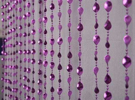 Buy Pindia 7Ft Strings Bead Curtain Purple Leaf Fancy Sparkling Door ...