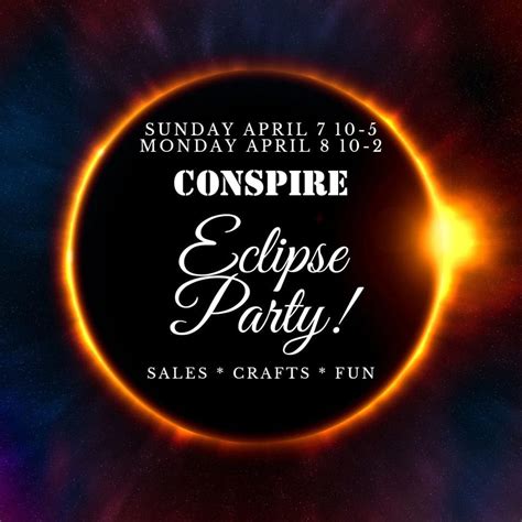 Conspire eclipse party, 14 E. Washington, Greencastle, IN, 7 April 2024 ...