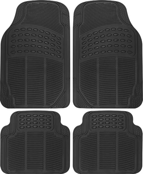 BDK All Weather Rubber Floor Mats for Car SUV & Truck - 4 Pieces Set ...