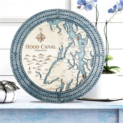 Hood Canal Custom Cribbage Board - Sea and Soul Charts