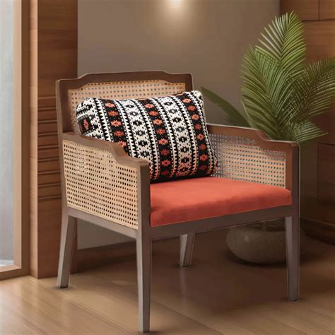 Aarika Teak Wood Lounge Chair (Brown) – DZYN Furnitures