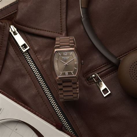 Buy Online Poze By Sonata Quartz Analog Brown Dial Brown Metal Strap ...