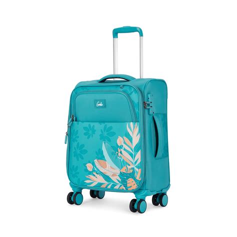 Buy Genie Nylon Bloom 57Cm Trolley Bag, Soft Side Premium 8 Spinner ...