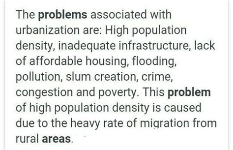 State the problems of urban community - Brainly.in