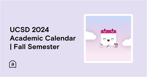 UCSD 2024 Academic Calendar | Fall Semester | Agenda Hero