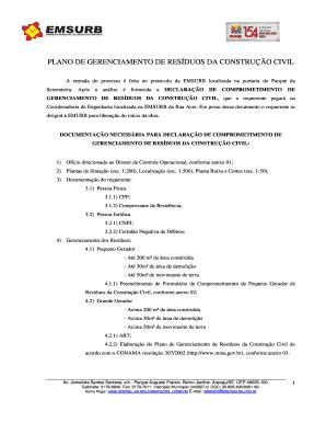 Preenchível Disponível aracaju se gov PLANO DE GERENCIAMENTO DE RES ...
