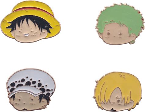 Buy 4 Anime characters Straw Hat crew badge set Online at Lowest Price ...