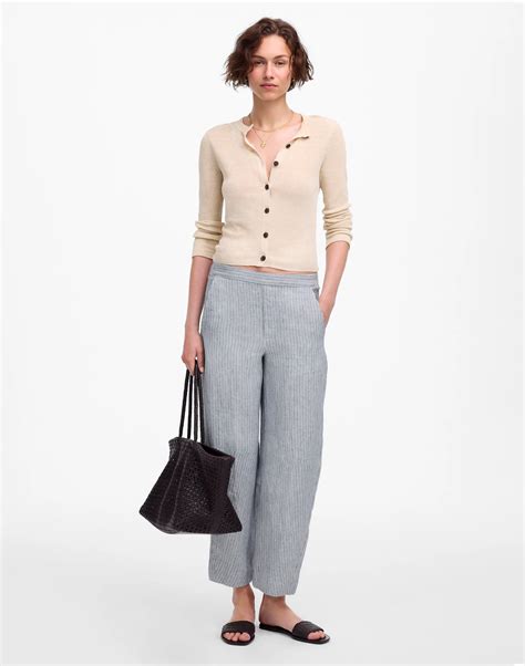 Pull-On Barrel Pants in 100% Linen | Madewell