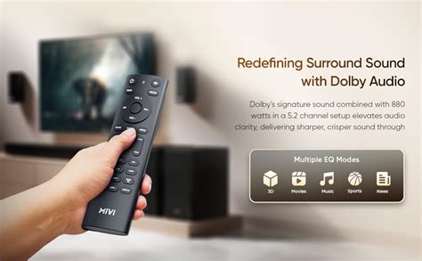 Mivi Fort H880 Soundbar [Just Launched], 880W Dolby Audio, 5.2 Channel ...