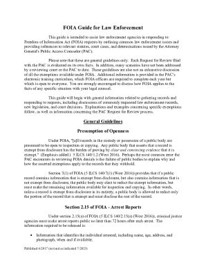 Fillable Online Foia Guide for Law Enforcement Fax Email Print - pdfFiller