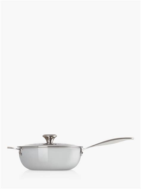 Le Creuset Signature 3-Ply Stainless Steel Non-Stick Chef's Pan & Lid, 24cm