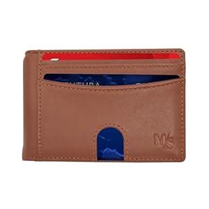 Buy Modern Stitch Co. Slim Wallet For Men Ridged Money Clip RFID ...