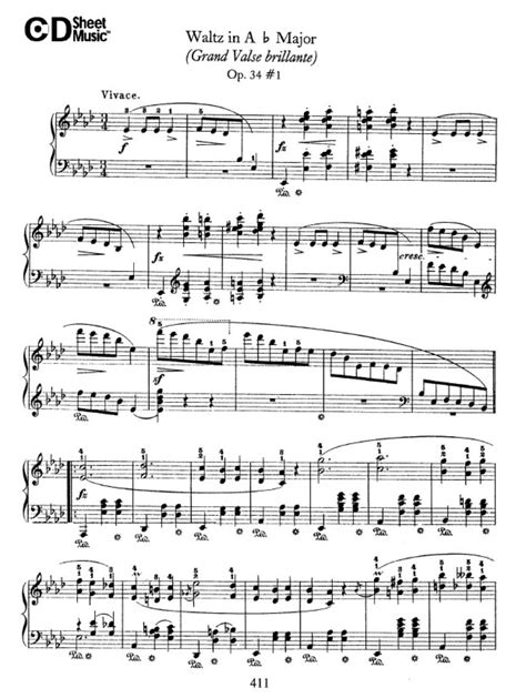 肖邦-圆舞曲 - OP34_1钢琴谱-环球钢琴网