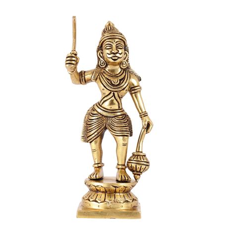 Buy Karuppasamy Brass Superfine Statue 9" - Budhshiv.com