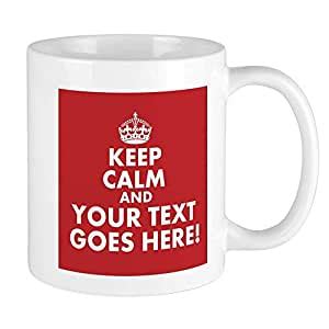 Buy SNV Keep Calm and Your Text Red Coffee Mug Cup 11Oz Ceramic Tea Mug ...