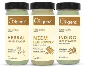 Origenz Premium Hair Care Combo (Herbal Henna Powder 100gm + Indigo ...
