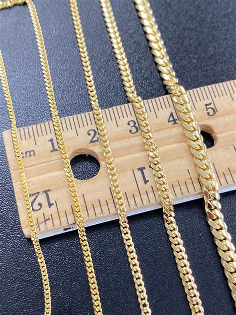 Solid 14K Gold Miami Cuban Chain, Heavy Solid Link, Rounded Tight Miami ...