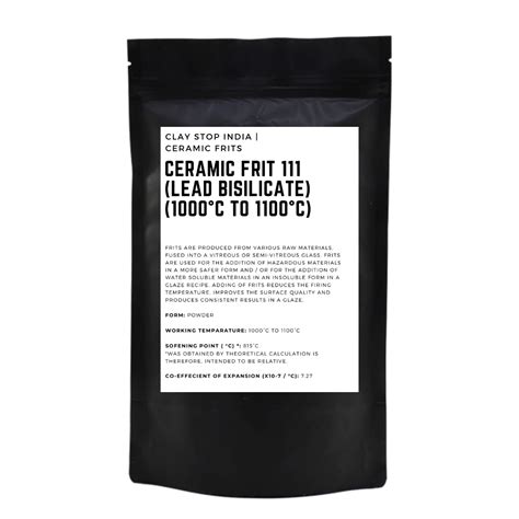 Ceramic Frit 111 (Lead Bisilicate) (1000°C to 1100°C) – Formulators Inc