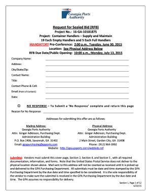 Fillable Online Project Container Handlers Supply and Maintain Fax ...