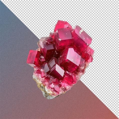 Vibrant red crystal cluster | Premium AI-generated PSD